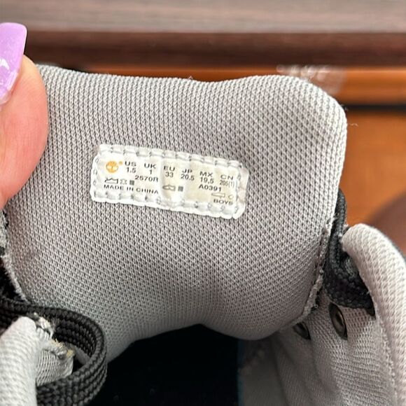 Timberland Earthkeepers Black Leather Boots Sz 1.5 - Picture 7 of 7